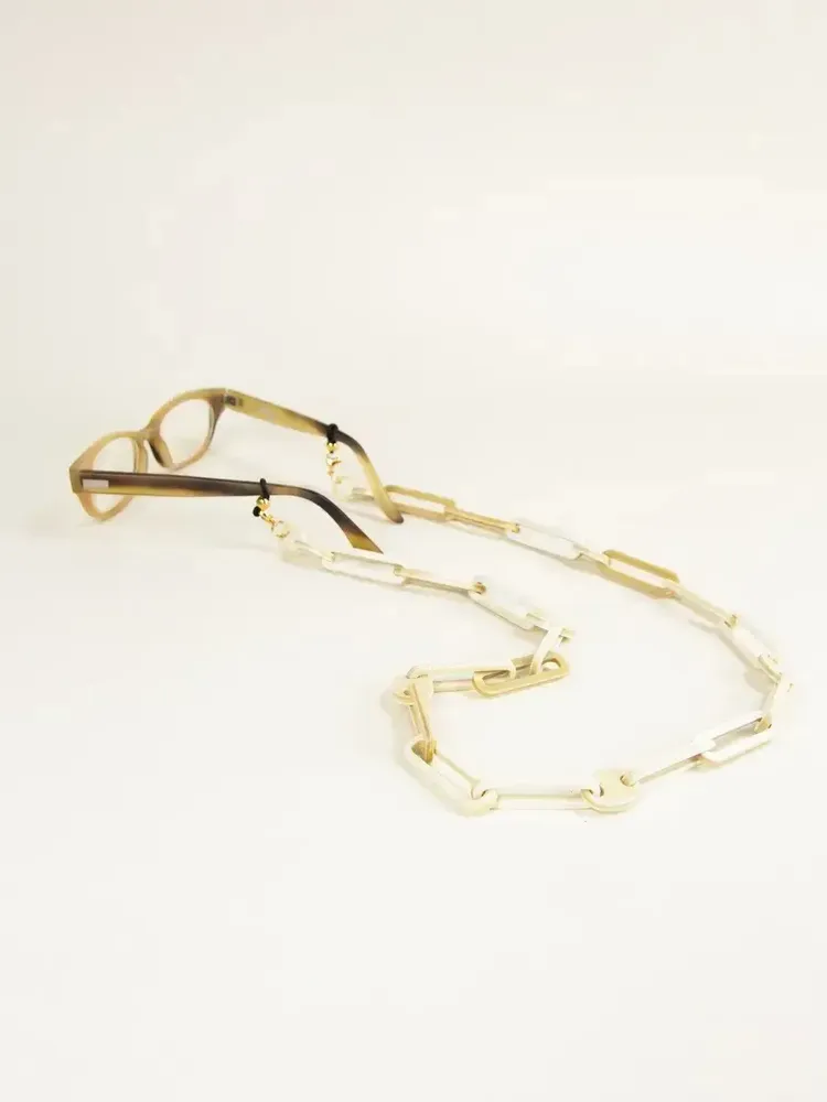 Glasses - Glasses chain in blond horn - L INDOCHINEUR X RIVÊT