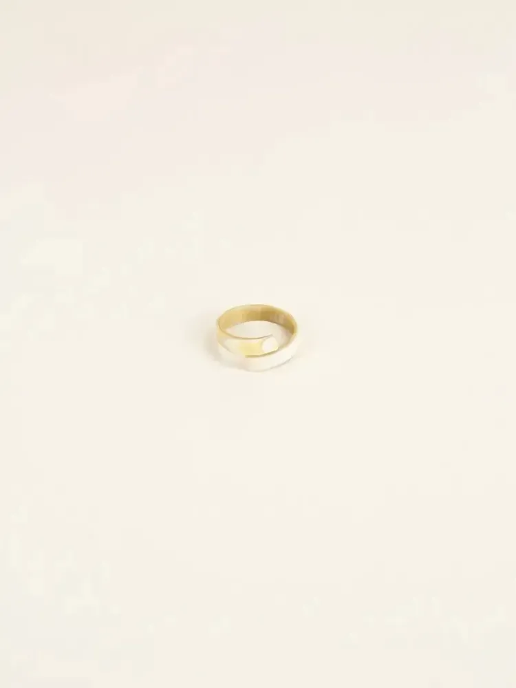 Jewelry - Ruban ring in blond horn size L - L INDOCHINEUR X RIVÊT