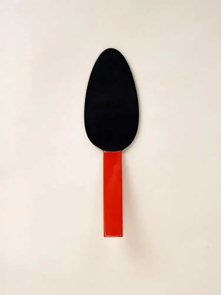 Kitchen utensils - Black and white horn with blue lacquer tarte server - L INDOCHINEUR X RIVÊT