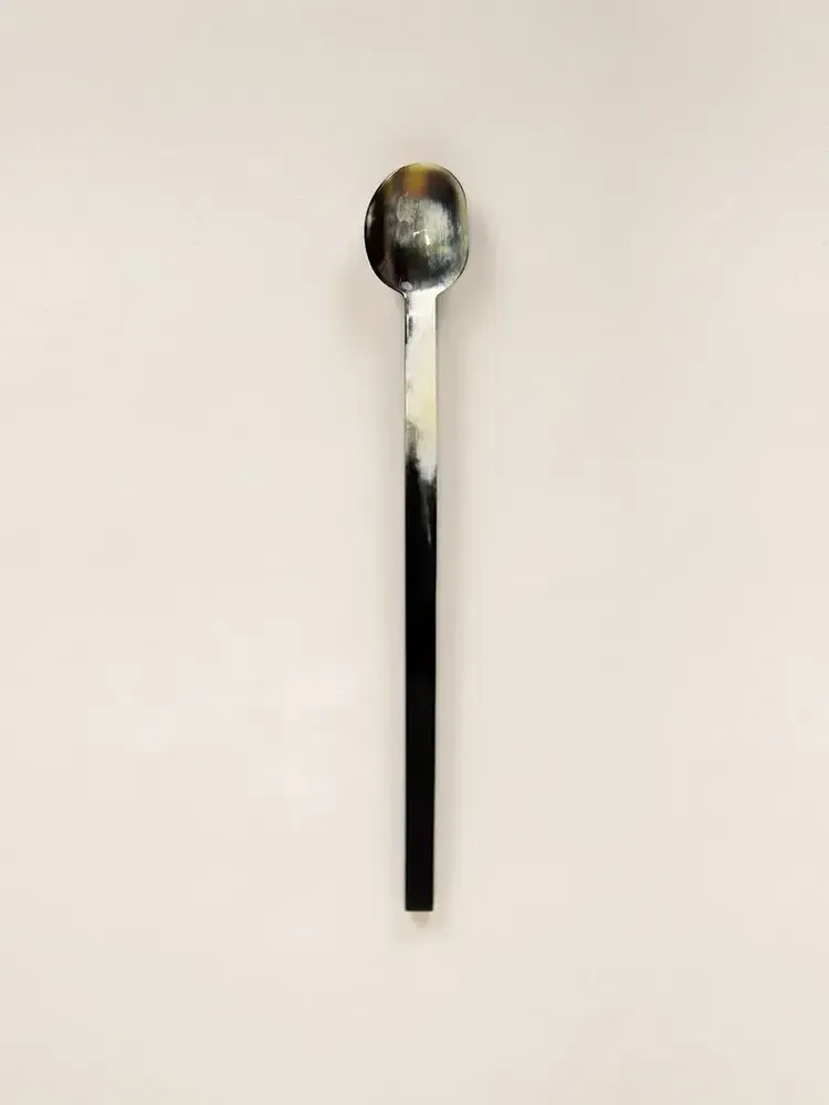 Kitchen utensils - Black and white horn and red lacquer jam spoon - L INDOCHINEUR X RIVÊT