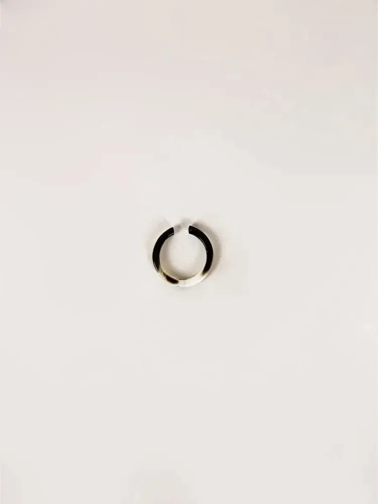 Jewelry - Set of 3 fine earcuffs in horn and pink lacquer 10-12-16 mm - L INDOCHINEUR X RIVÊT