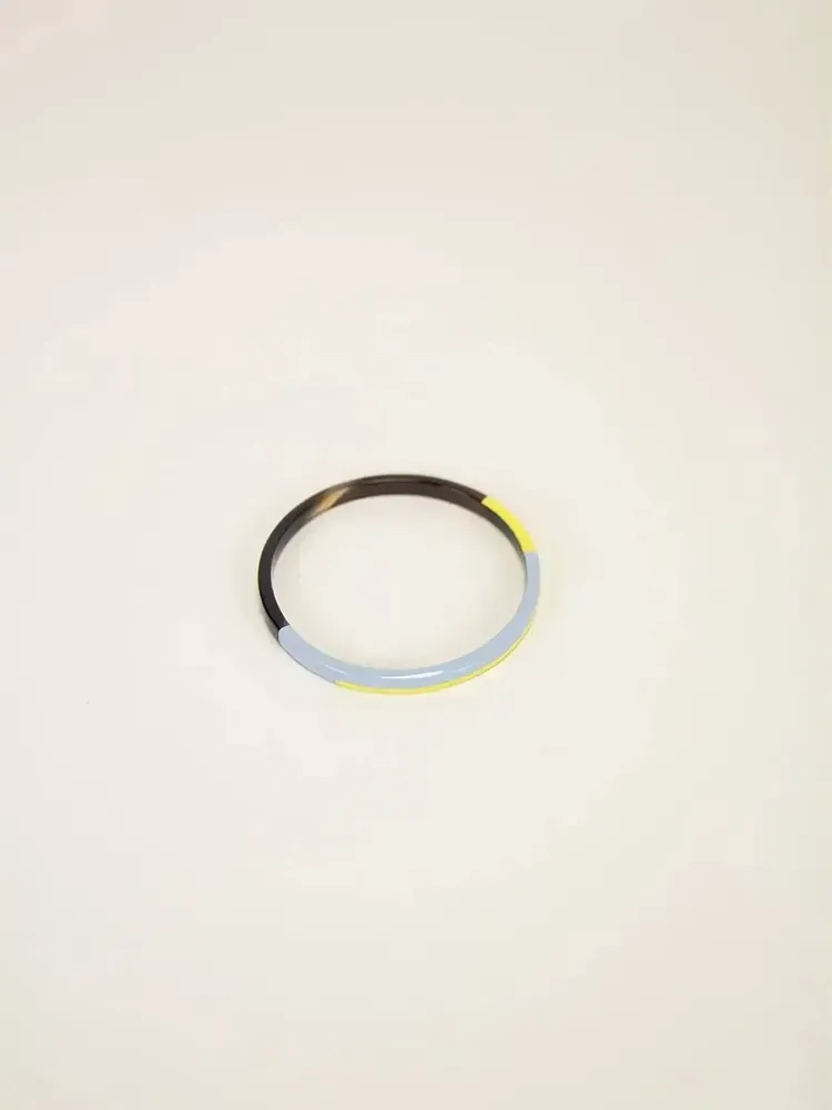 Bracelets - Bangle in hoof and orange-green lacquer, size L - L INDOCHINEUR X RIVÊT
