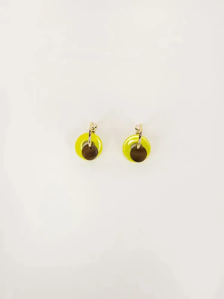 Jewelry - Pellet earrings in hoof with blue lacquer - L INDOCHINEUR X RIVÊT