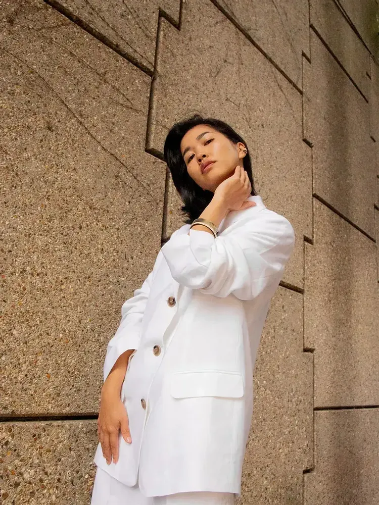 Bracelets - Set of 2 thin bangles in black and white horn, size S - L INDOCHINEUR X RIVÊT