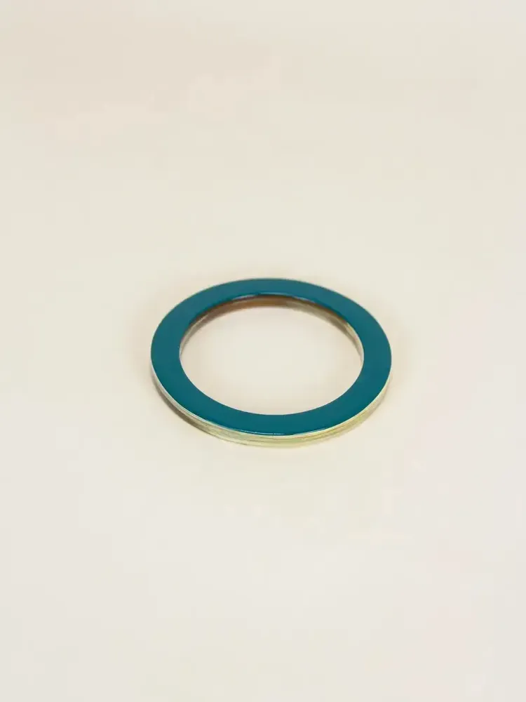 Bracelets - Jonc en corne blonde et laque verte, taille S - L INDOCHINEUR X RIVÊT