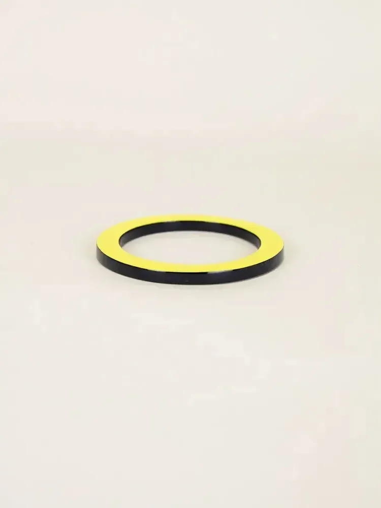 Bracelets - Bangle in black horn and yellow lacquer, size L - L INDOCHINEUR X RIVÊT