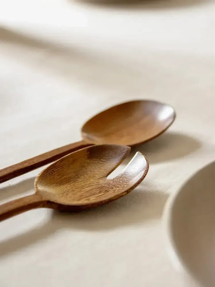 Kitchen utensils - Large Baguette cutlery in wood - L INDOCHINEUR X RIVÊT