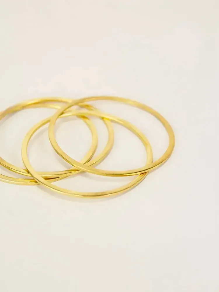 Bracelets - Set de 4 bracelets fins en laiton taille M - L INDOCHINEUR X RIVÊT