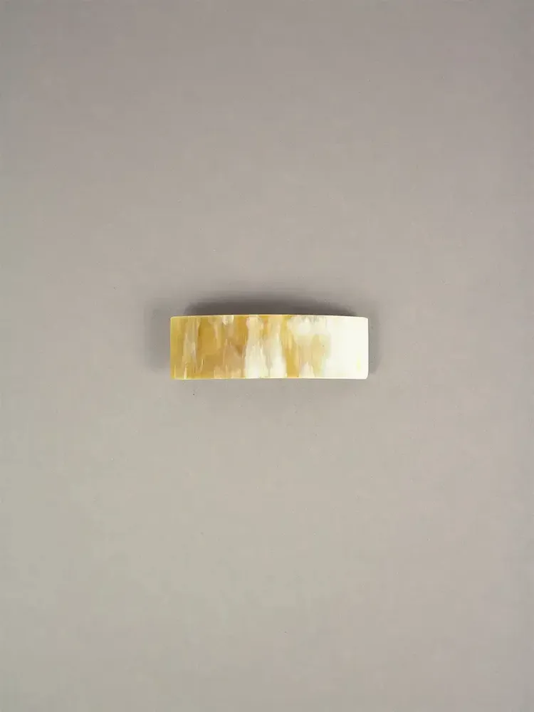 Barrettes - Rectangular barette in blond horn - L INDOCHINEUR X RIVÊT