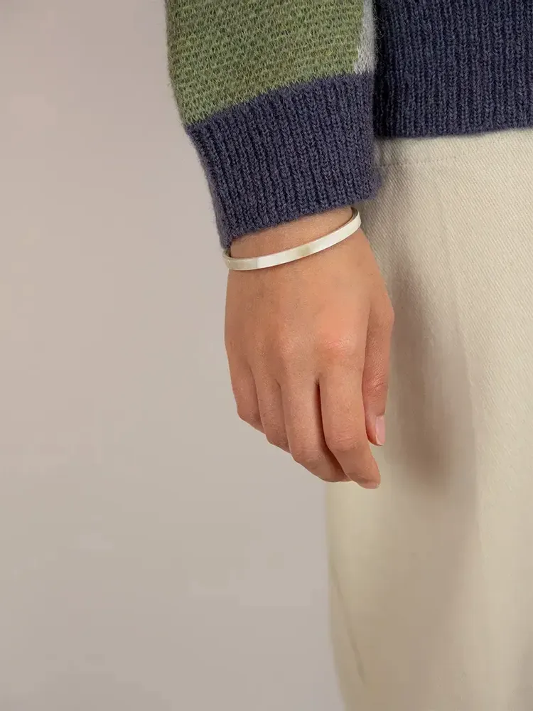 Bracelets - Bracelet Bandeau fin en corne blonde et laque jaune taille S - L INDOCHINEUR X RIVÊT