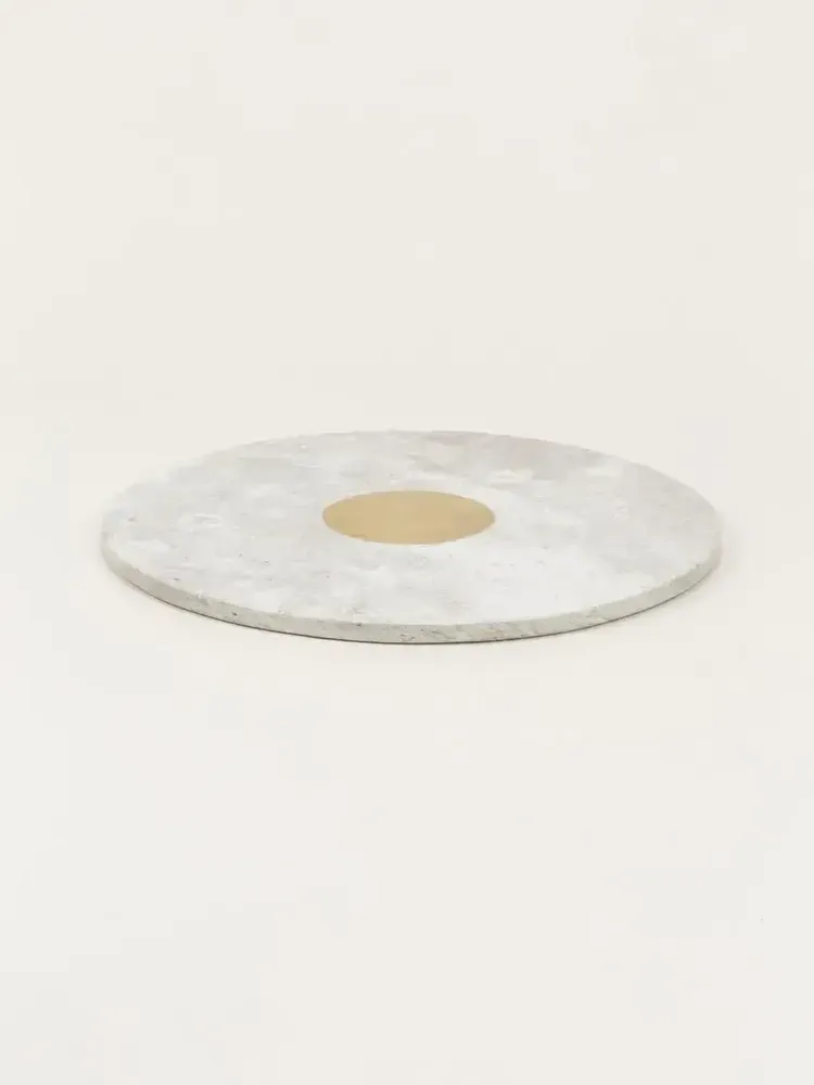 Glass - Centaure trivet in black stone with brass inlay - L INDOCHINEUR X RIVÊT