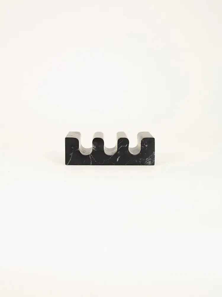 Kitchen utensils - Tacos holder in black Marble - L INDOCHINEUR X RIVÊT