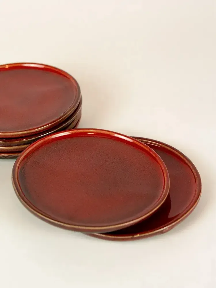 Assiettes au quotidien - Set de 6 assiettes moyennes Hoa Bien bleu - L INDOCHINEUR X RIVÊT