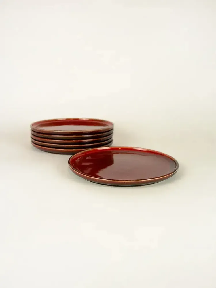 Assiettes au quotidien - Set de 6 grandes assiettes Hoa Bien verte - L INDOCHINEUR X RIVÊT
