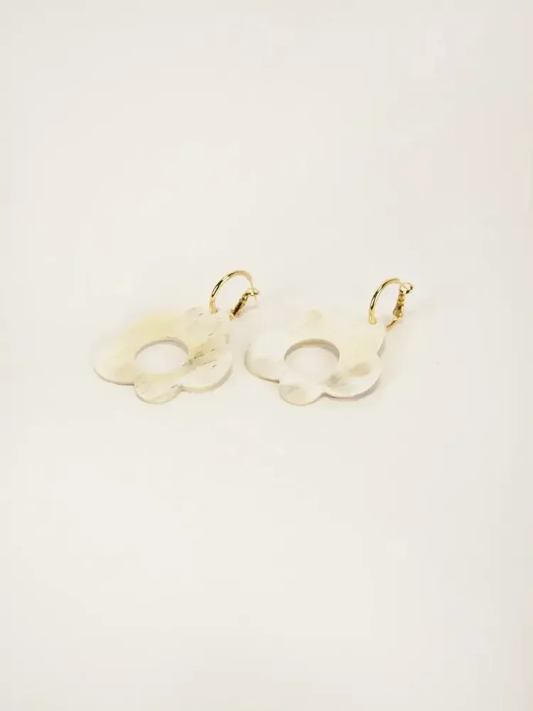 Jewelry - Marguerite earrings in blond horn - L INDOCHINEUR X RIVÊT
