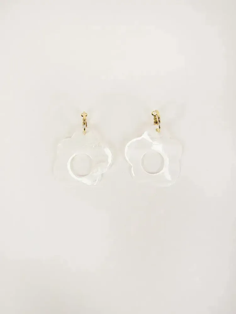 Jewelry - Marguerite earrings in blond horn - L INDOCHINEUR X RIVÊT
