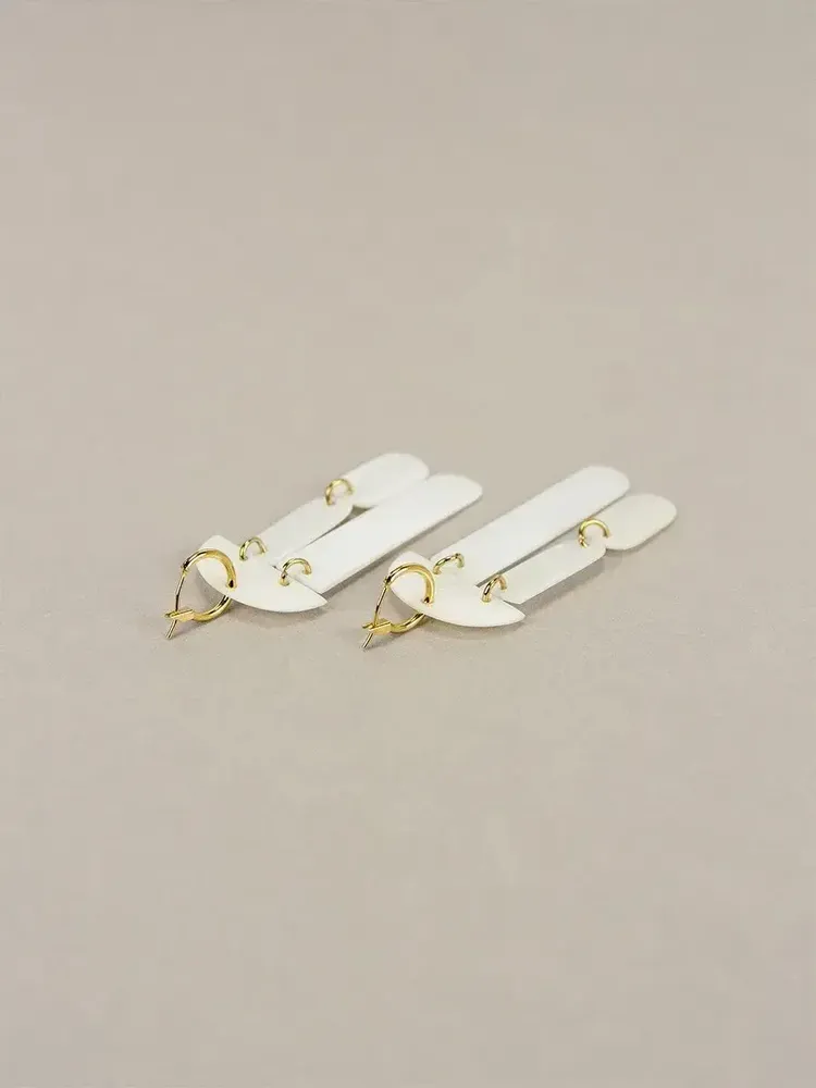 Jewelry - Mother-of-pearl pendant earrings - L INDOCHINEUR X RIVÊT