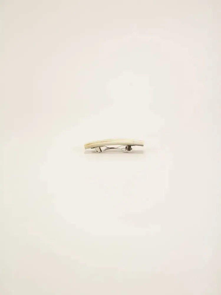 Barrettes - Mini rectangular hair clip in blond horn - L INDOCHINEUR X RIVÊT