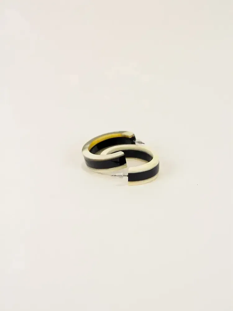 Jewelry - Bobine earrings in blond and black horn - L INDOCHINEUR X RIVÊT