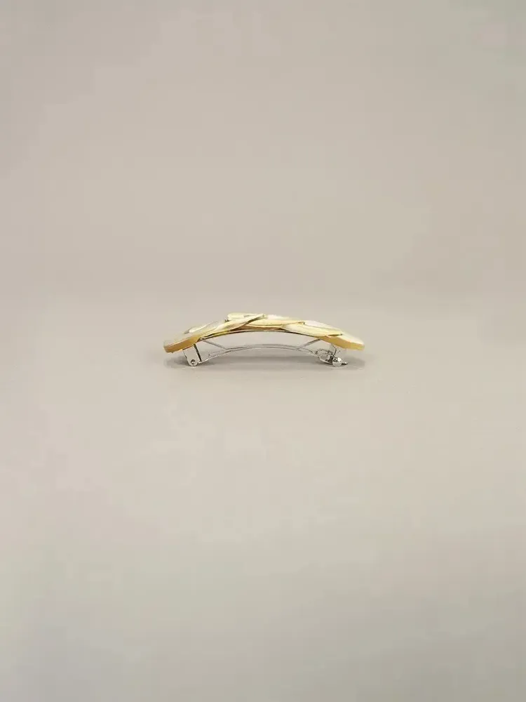 Barrettes - Hair clip Tresse in blond horn - L INDOCHINEUR X RIVÊT