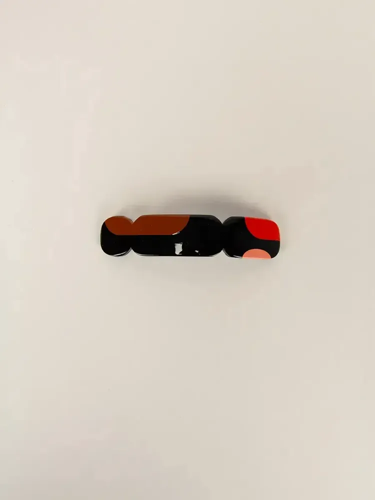 Barrettes - Nymphe hair clip in black horn and Blue lacquer - L INDOCHINEUR X RIVÊT