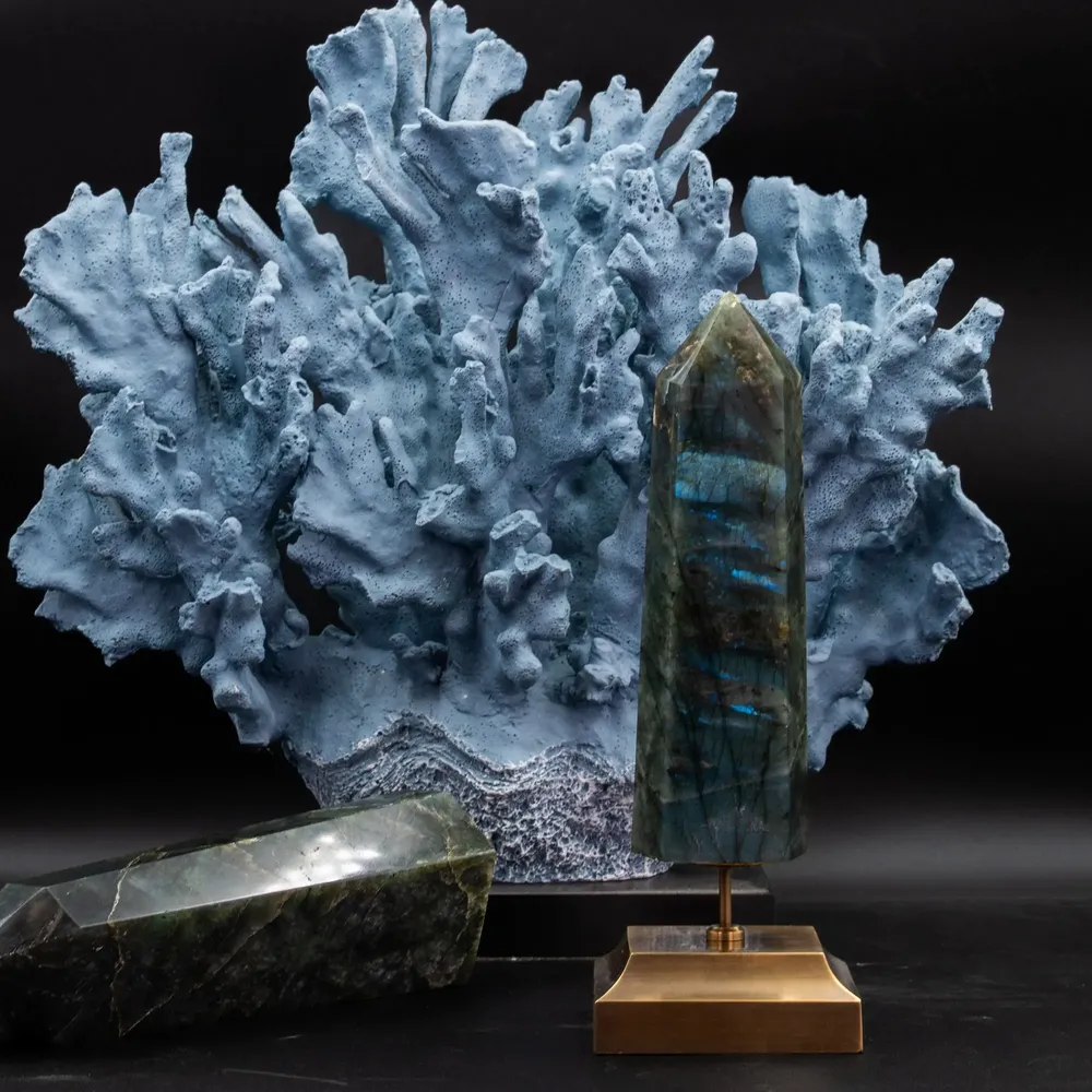 Decorative objects - Celestine and Labradorite Collection - ATELIERS DAVOY
