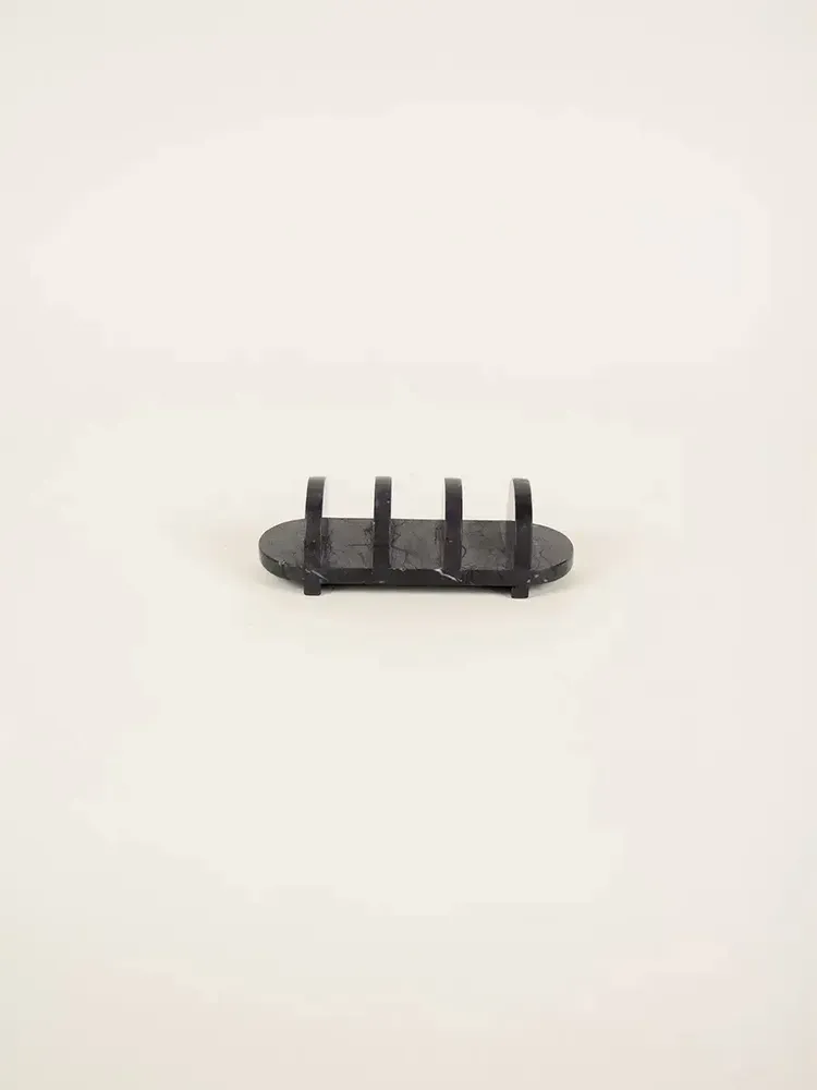Kitchen utensils - Tacos holder A in white cloudy marble - L INDOCHINEUR X RIVÊT