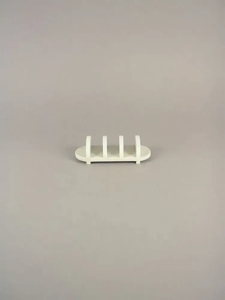Kitchen utensils - Tacos holder A in white cloudy marble - L INDOCHINEUR X RIVÊT