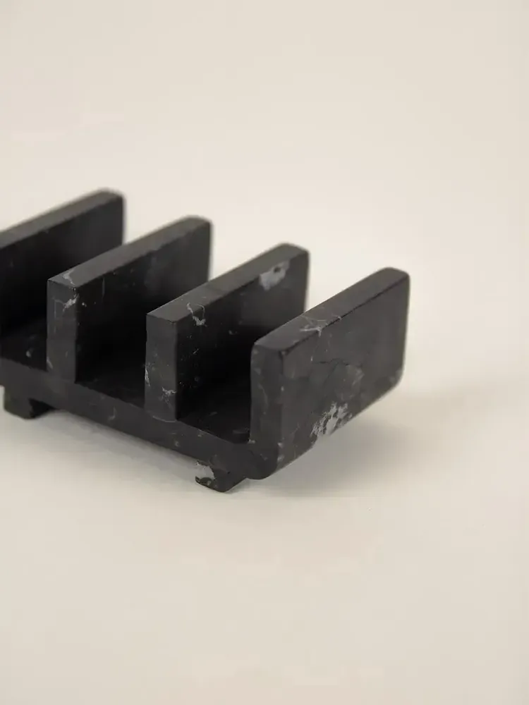 Kitchen utensils - Tacos holder B in black marble - L INDOCHINEUR X RIVÊT