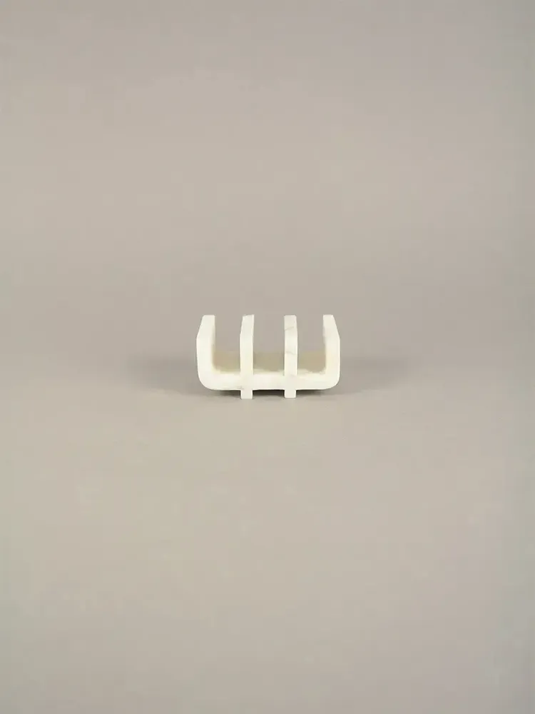 Kitchen utensils - Tacos holder B in white cloudy marble - L INDOCHINEUR X RIVÊT