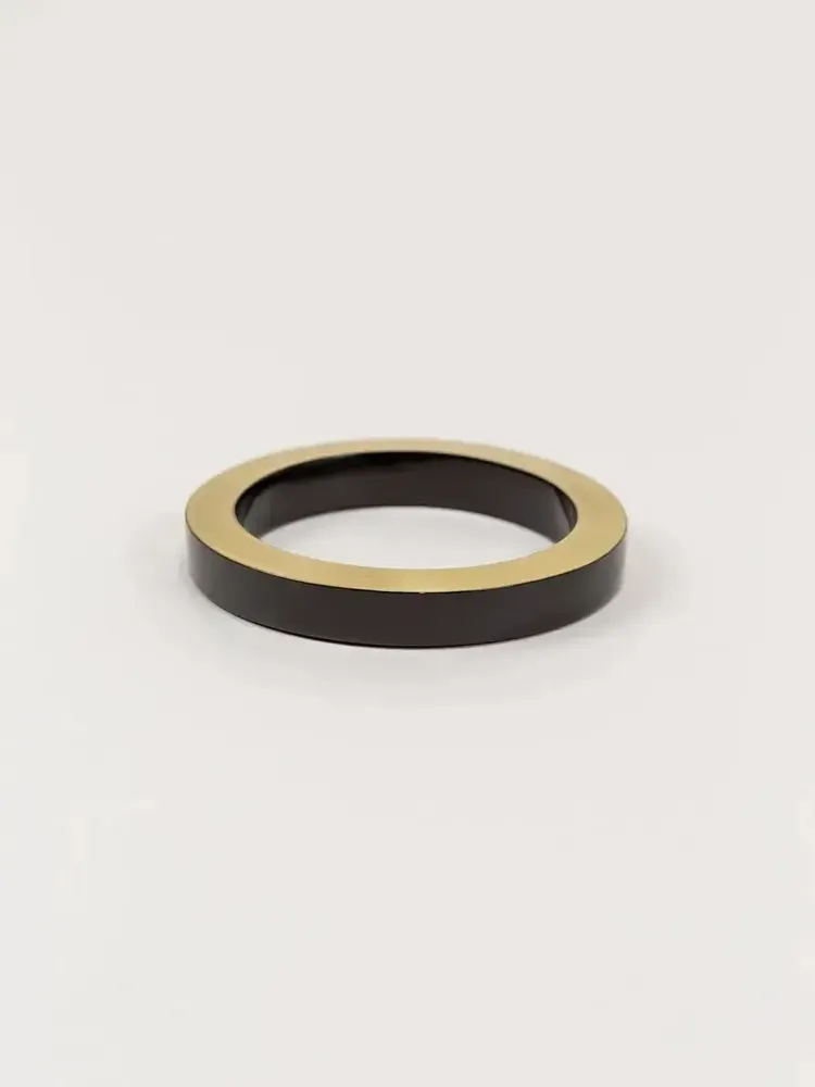 Bracelets - Bracelet laque noire et or taille L - L INDOCHINEUR X RIVÊT