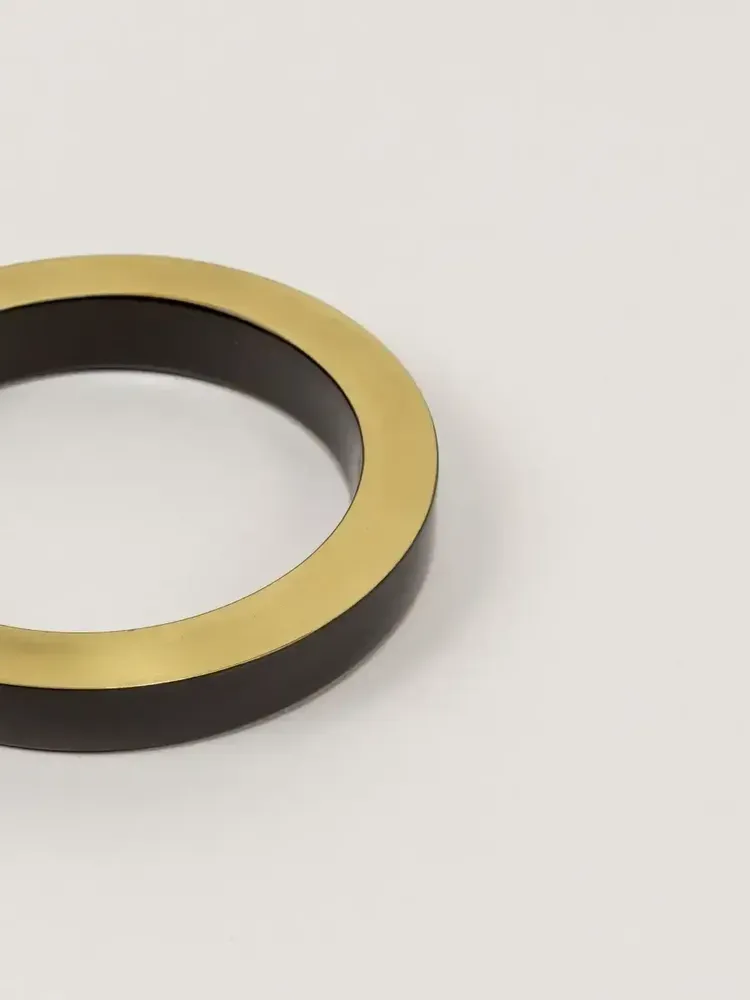 Bracelets - Wooden round bracelet, black and gold lacquer, size S - L INDOCHINEUR X RIVÊT