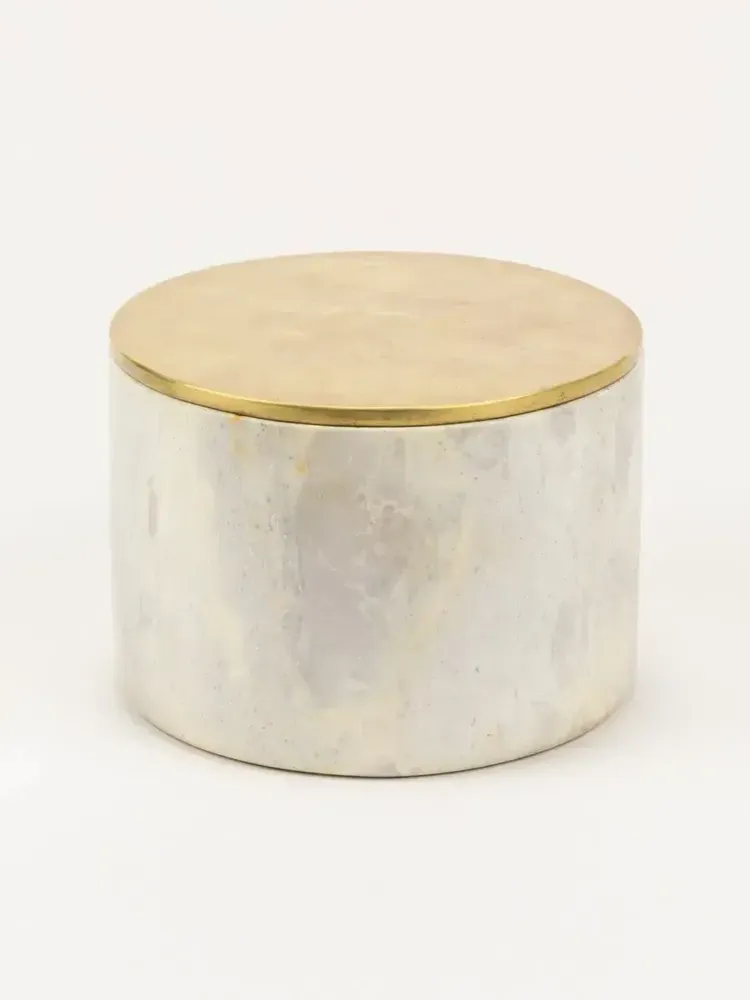 Caskets and boxes - Jupiter box in brass and black marble - L INDOCHINEUR X RIVÊT