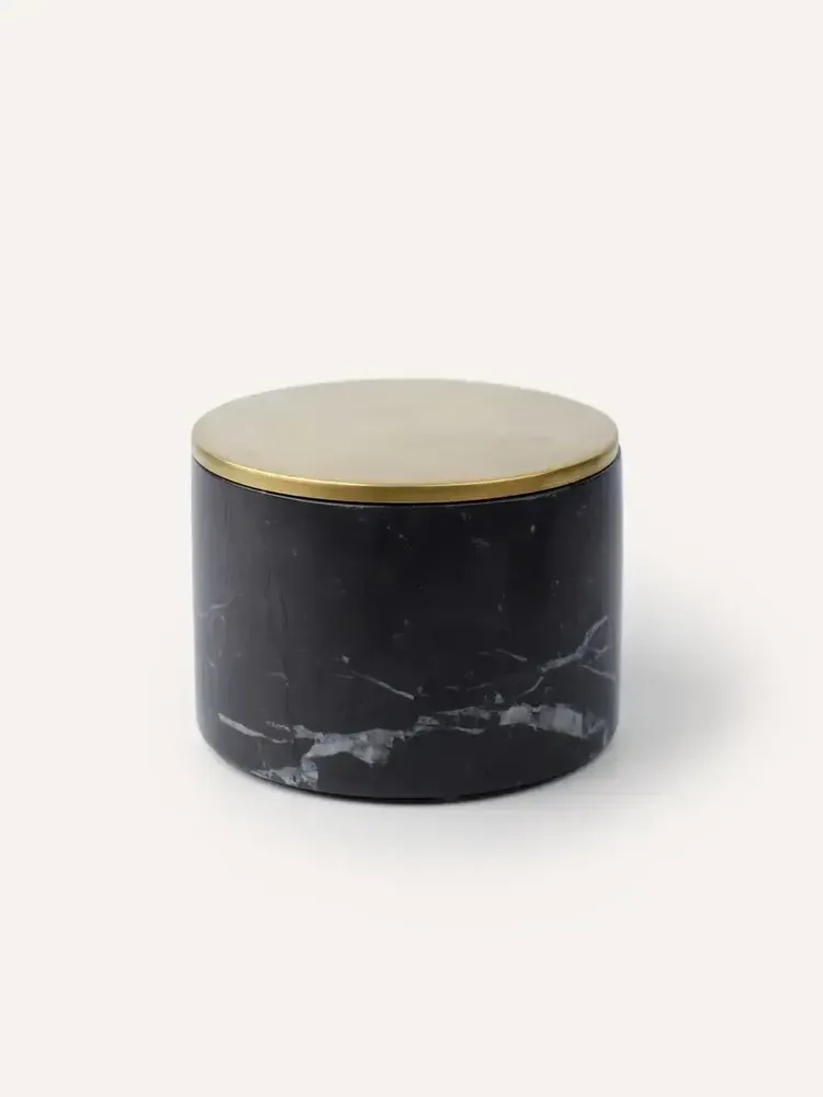 Caskets and boxes - Jupiter box in brass and black marble - L INDOCHINEUR X RIVÊT