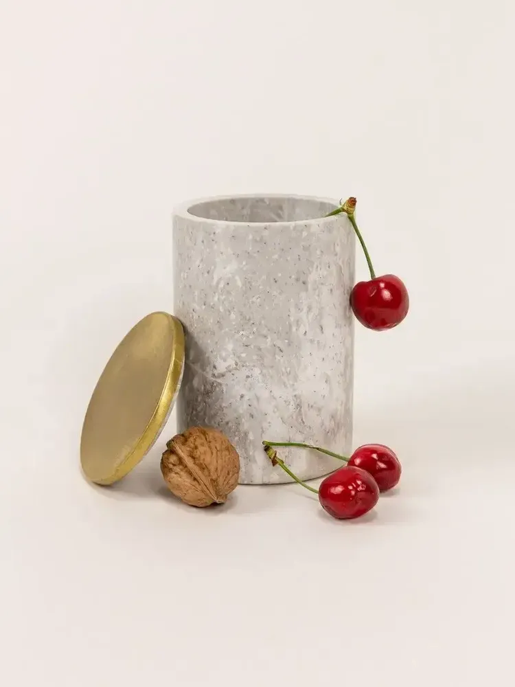 Coffrets et boîtes - Boîte Uranus laiton et marbre blanc - L INDOCHINEUR X RIVÊT