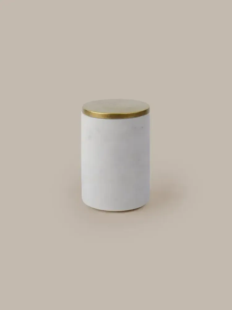 Coffrets et boîtes - Boîte Uranus laiton et marbre blanc - L INDOCHINEUR X RIVÊT