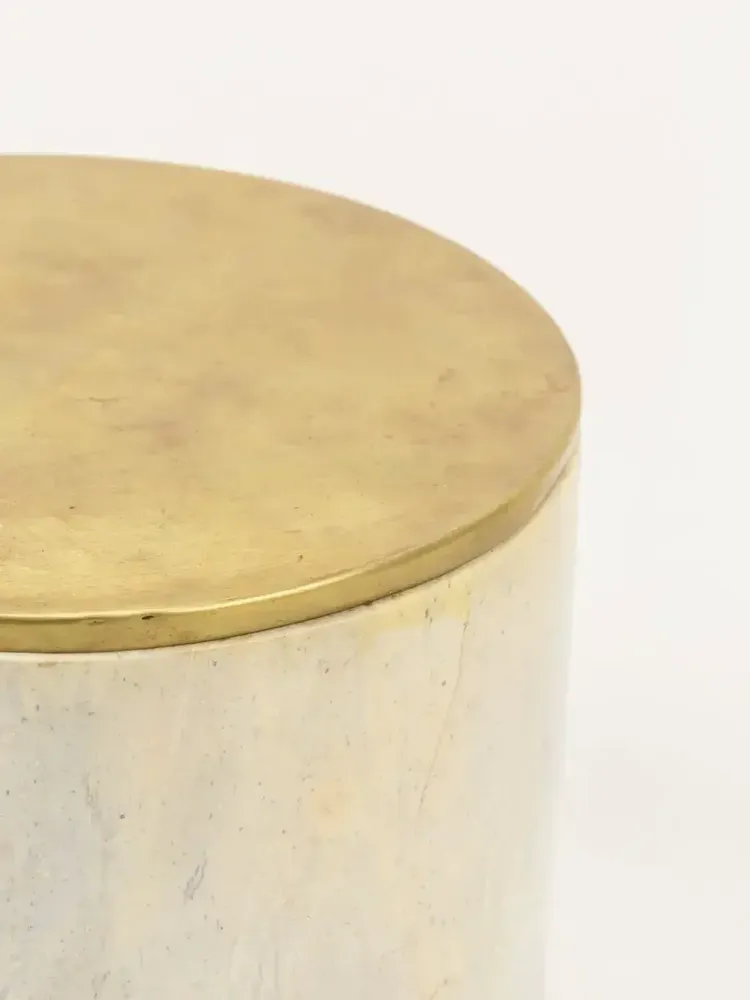 Coffrets et boîtes - Boîte Jupiter laiton et marbre blanc - L INDOCHINEUR X RIVÊT