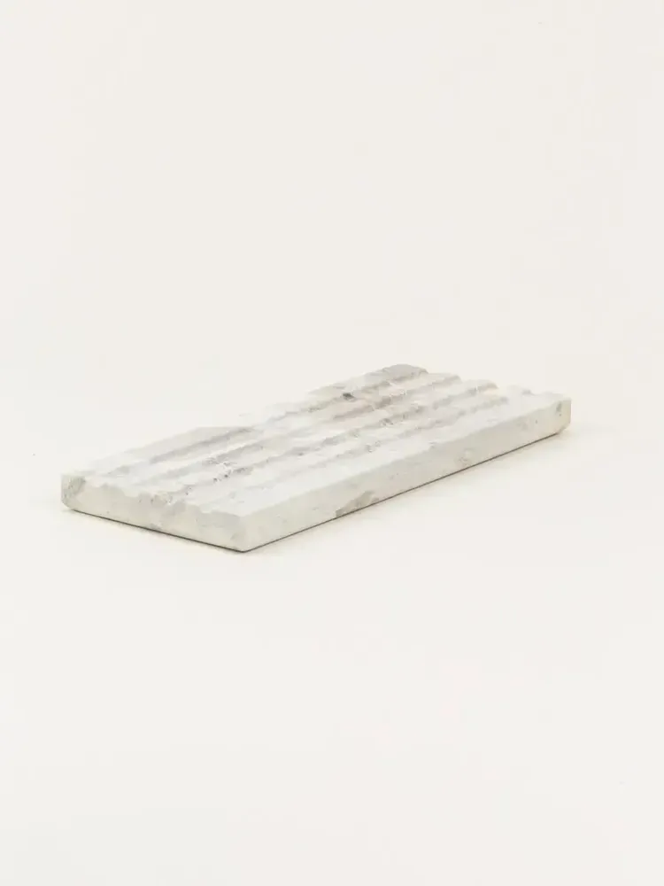 Porte-savons - Grand porte savon Sirius en marbre blanc - L INDOCHINEUR X RIVÊT