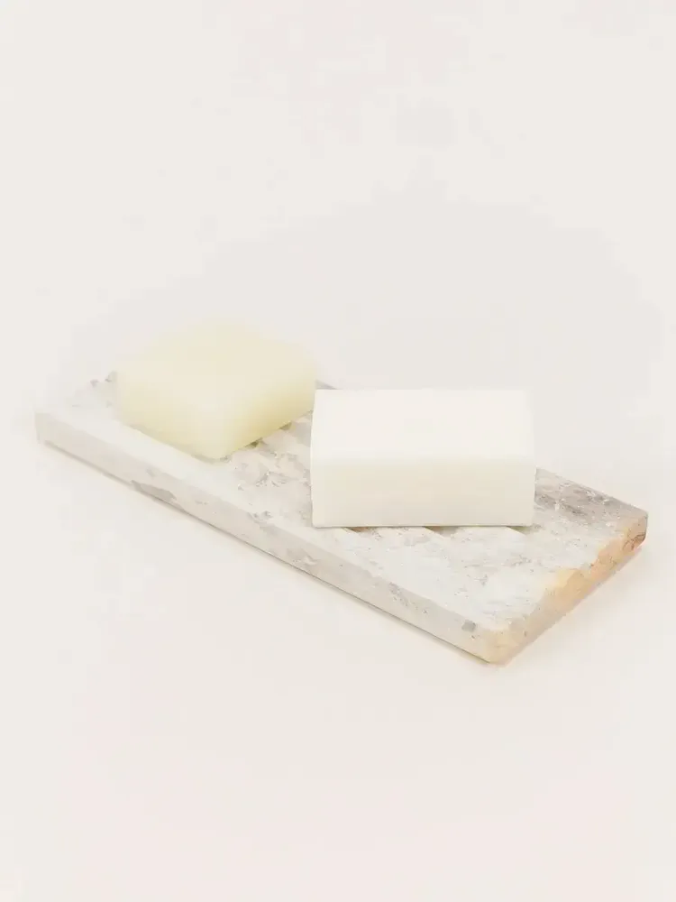 Porte-savons - Grand porte savon Sirius en marbre blanc - L INDOCHINEUR X RIVÊT
