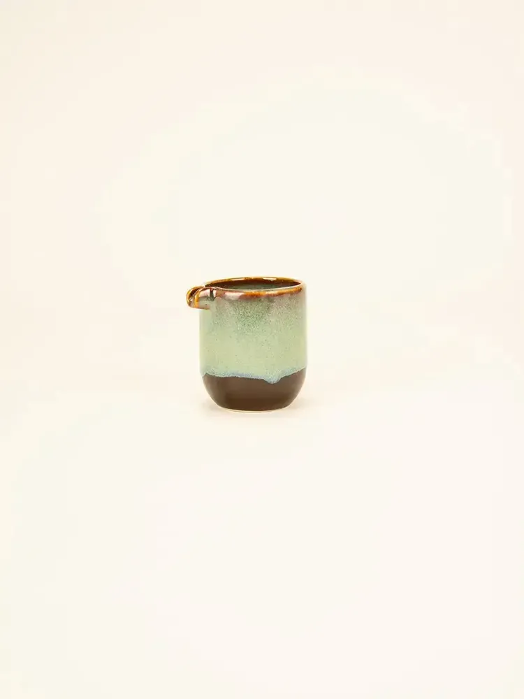 Kitchen utensils - Gravy pot, Hoa Bien jade light brown enamel - L INDOCHINEUR X RIVÊT