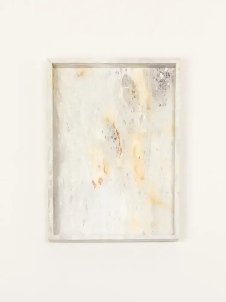 Plateaux - Grand plateau Antarés en marbre blanc - L INDOCHINEUR X RIVÊT