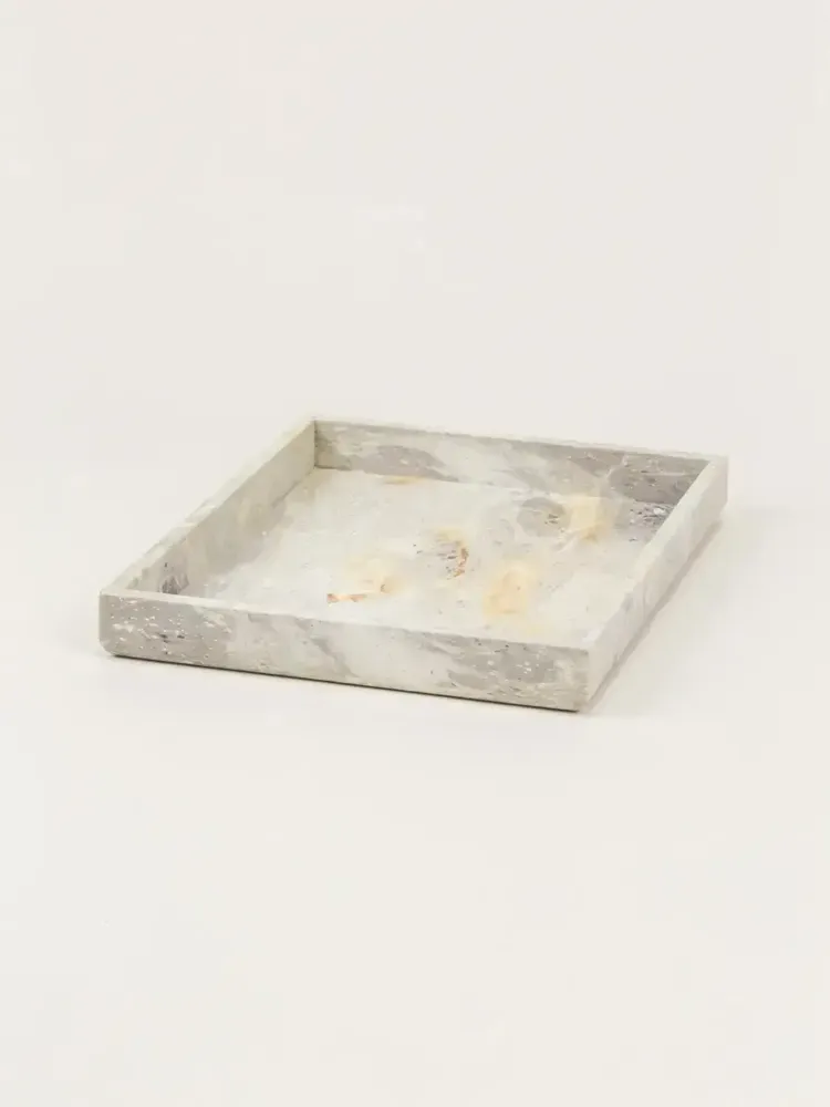 Plateaux - Grand plateau Antarés en marbre blanc - L INDOCHINEUR X RIVÊT