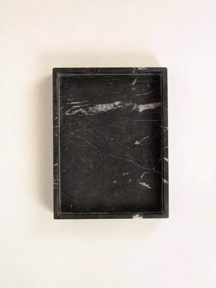 Plateaux - Grand plateau Antarés en marbre blanc - L INDOCHINEUR X RIVÊT