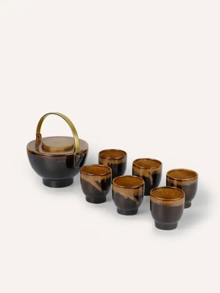 Accessoires thé et café - Tasse, émail terre flamée Ket Tinh (vendu par 6) - L INDOCHINEUR X RIVÊT