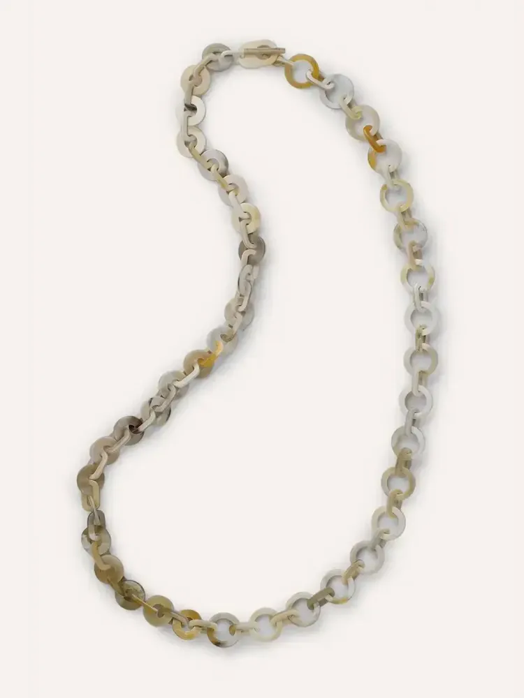 Bijoux - Collier long en corne blonde - L INDOCHINEUR X RIVÊT