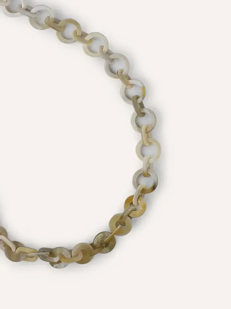 Bijoux - Collier long en corne blonde - L INDOCHINEUR X RIVÊT