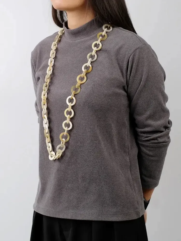 Bijoux - Collier long en corne blonde - L INDOCHINEUR X RIVÊT