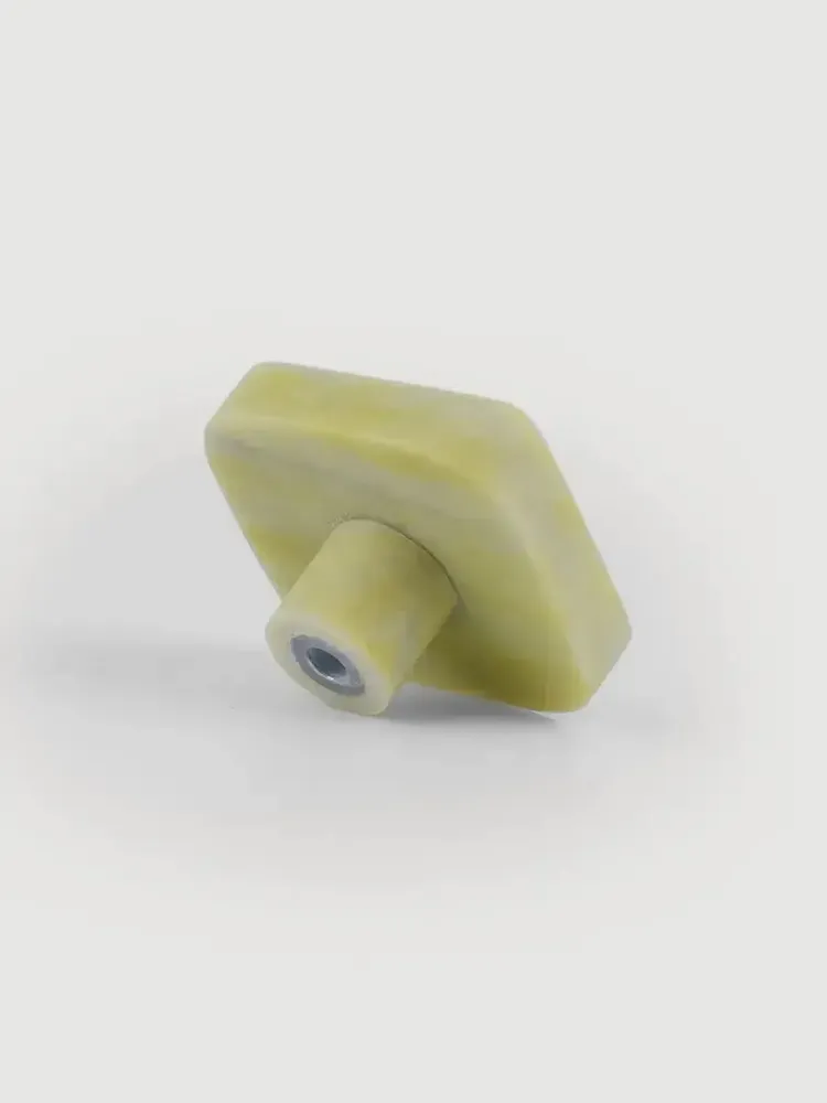 Mounting accessories - Square diamond coat hook, green natural stone, K - L INDOCHINEUR X RIVÊT