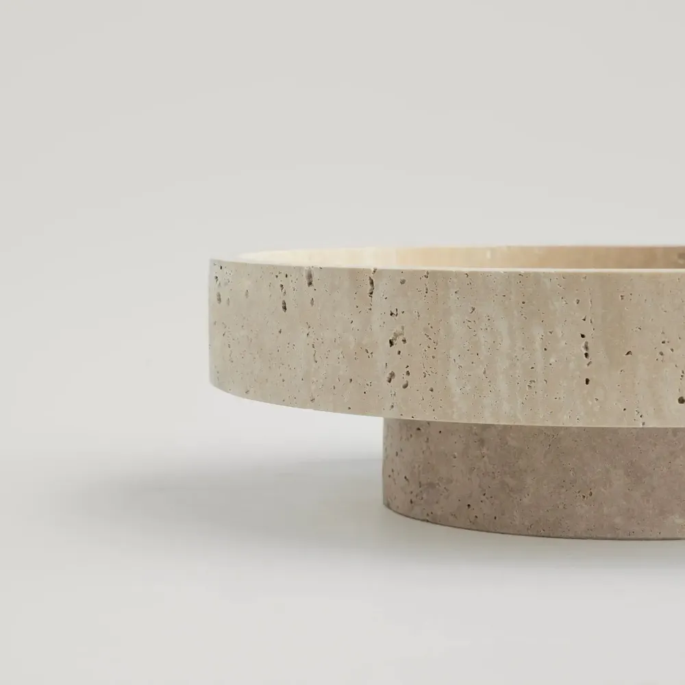 Platter and bowls - 'CYCLO' TRAVERTINE BOWL - KIWANO CONCEPT