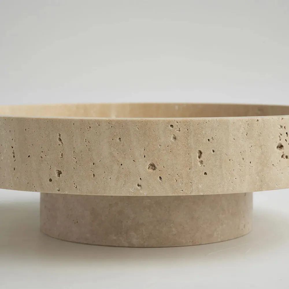 Platter and bowls - 'CYCLO' TRAVERTINE BOWL - KIWANO CONCEPT